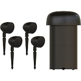 Furrion Aurora Veranda Series Outdoor Landscape Speaker System - Waterproof 4.1 Channel with 4&rdquo; 100W Satellite Speakers and 10&rdquo; 150w Subwoofer- for Patios, Decks and Gardens