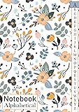 Alphabetical Notebook: 4 pages per letter / A4 Size