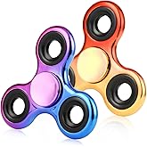 Fidget Spinner 2 Pack, Metal Fidget Spinners Fidgets Toys Party Favors Stress Reduction and Anxiety Relief Hand Spinner, Auti