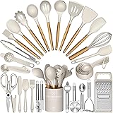 Umite Chef Silicone Kitchen Utensil Set, 34PCS Heat