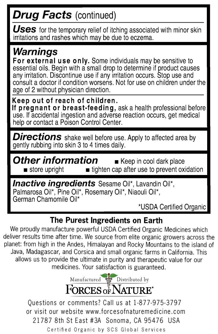 Forces of Nature Eczema Control, Sensitive, Dry and Itchy Skin Relief, Steroid-Free Skin Care for Flare-Ups, Eczema Treatment for Adults, Organic Homeopathic Medicine, Fast-Acting, 0.17 FL OZ