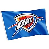 Desert Cactus Oklahoma City Thunder Flag NBA 100% Polyester Indoor Outdoor 3x5 feet National Basketball Association Team Flags OKC (Flag #1)