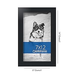ArtToFrames 7x12 Inch Black Picture Frame, This