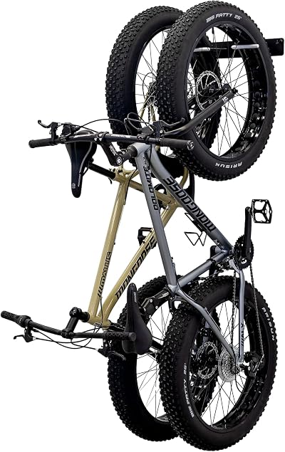 StoreYourBoard Fat Tire Bike Wall Rack - Holds 2 Bikes, 5" Wide Wheels, 100 lbs