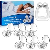 Anti Snoring Devices, Silicone Magnetic Anti Snoring Nose Clip, 6PCS Snore Stopper, Effective to Stop Snoring, Quieter Restful Sleep (White)