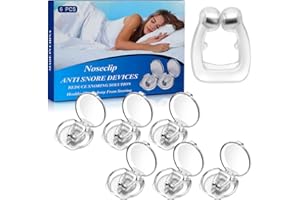 SHAOSTAIN Anti Snoring Devices, Silicone Magnetic Anti Snoring Nose Clip, 6PCS Snore Stopper, Effective to Stop Snoring, Quieter Restful Sleep (White)