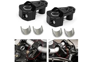 PSLER 2 Inch Pivot Handlebar Risers - Motorcycle Universal Handlebar Mount Handlebar Risers for 22mm 7/8"and 28mm 1-1/8" Hand