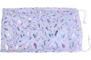 LIUGOU Universal Bird Cage Seed Catcher,Seed Catcher Guard Net Cover,Parrot Nylon Mesh Net Cover,Soft Airy Cage Net Stretchy Skirt for Round Square Cages