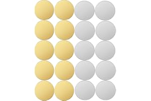 TEIKITIZI 20 Pcs Blank Challenge Coins for Engraving, 40 mm 10 Each Gold/Silver Plated Engraving Blanks Coins with Transparent Plastic Case - Metal Laser Engravable Pattern for DIY Crafts Gifts