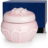 Small Urns for Ashes, Vivid Flower Decorative Cremation Urn for Human Ashes, Mini Keepsake Urns for Adult Man Female Pet with Exquisite Box (Pink)