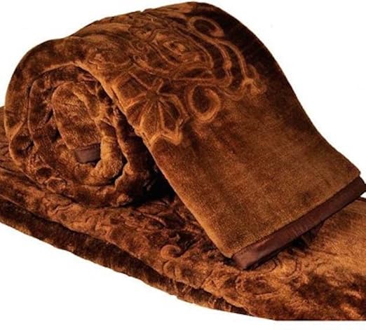 Jaipurcrafts Webelkart Solid Color Ultra Silky Soft Heavy Duty Quality Indian Mink Blanket Single Bed Brown- With Attractive Carry Bag