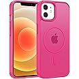 FNTCASE for iPhone 12 Phone Case: for iPhone 12 Pro Magnetic Matte Textured Military Grade Drop Protection Translucent Cell Phone Cover - Slim Durable Shockproof Protective Bumper Cases
