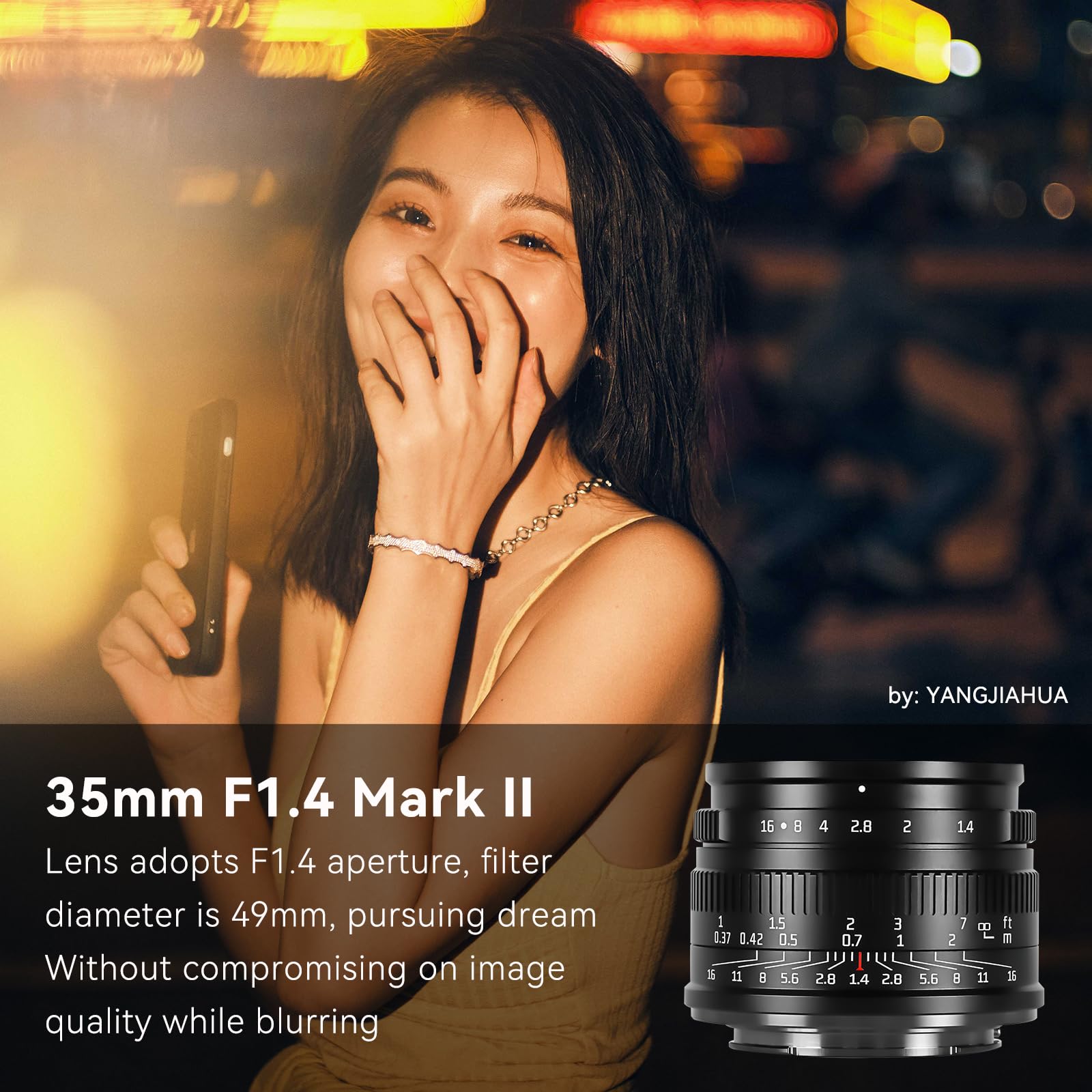 7artisans 35mm F1.4 Mark II APS-C Manual Focus Fixed Lens Large Aperture Compatible with Nikon Z-Mount Camera Z50 Z6 Z7 Z6 II