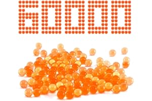 TANSAR Gel Ball Blaster Ammo Splat Refill(7-8 mm,6 Packs,10,000 Pieces Per Pack), 7.5mm Blaster Bullets, Compatible with Gel Ball Blaster, for Ages 14+