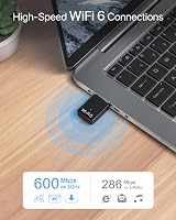BrosTrend Wi-Fi 6 AX900 USB WiFi Dongle Dual Band 5GHz 600Mbps PC Laptop view 2