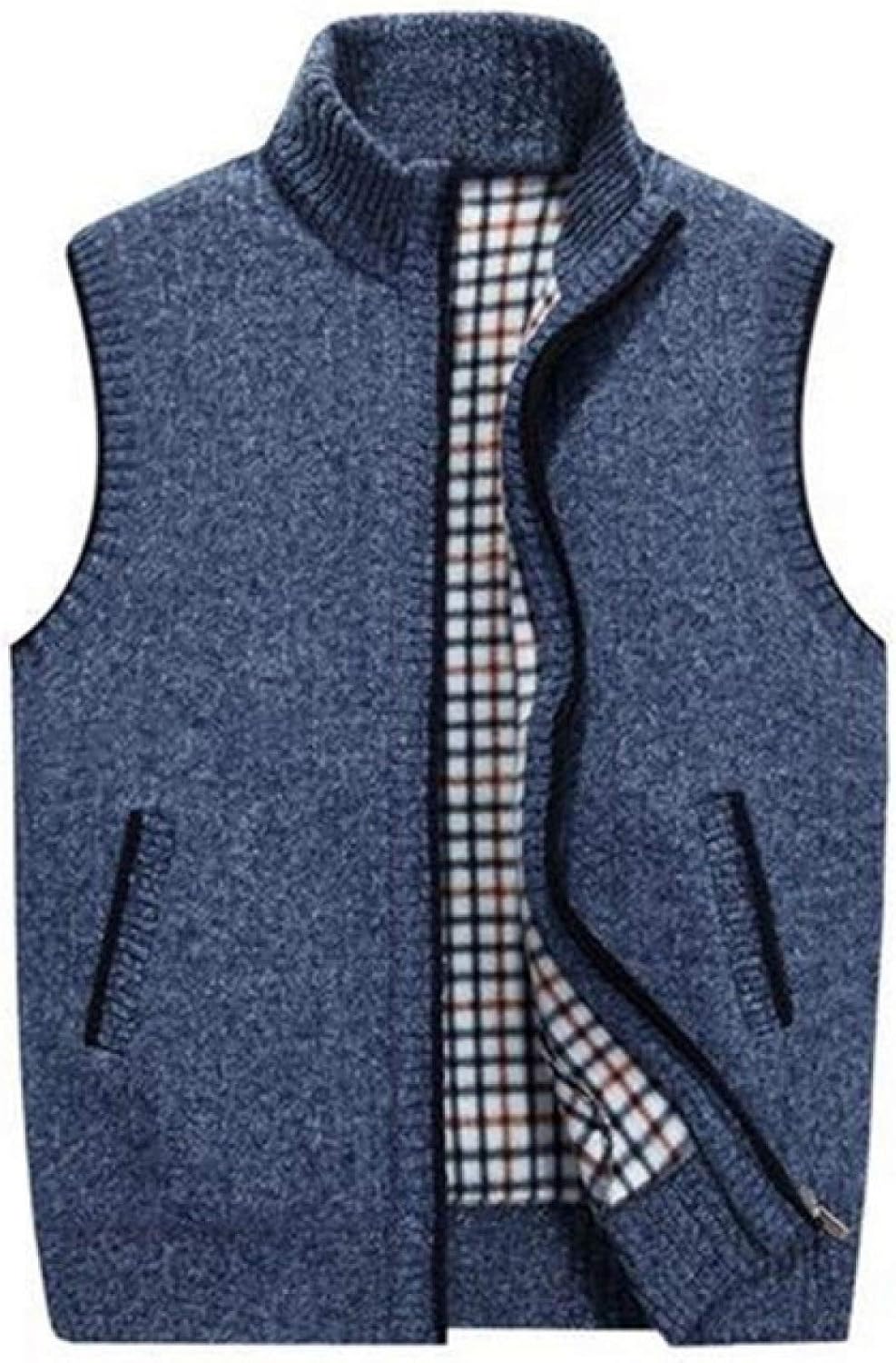 Chalecos de Punto para Hombre Chalecos de Gran tamaño con Doble