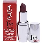 PUPA Milano I Am Matt Pure Colour Lipstick - Dresses Lips In Full, Deep Color - Matte, Velvety And Extremely Sensory Feel - Glides On Without Weighing Lips Down - 011 Intense Nude - 0.123 OZ