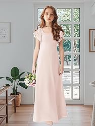Junior Bridesmaid Dress for Wedding Ruffle Short