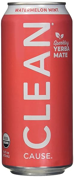 CLEAN CAUSE ORGANIC WATERMELON MINT SPARKLING YERBA MATE...