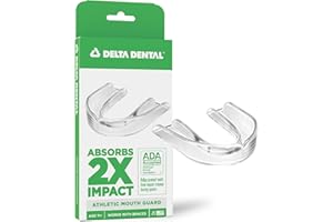 Delta Dental Sports Mouth Guard - ADA Accepted - 2X The Impact Absorption - Works with Braces - Clear