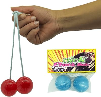 Gifton Vintage Clackers Balls Plastic Click Clack Novelty Gift for Kids Boys
