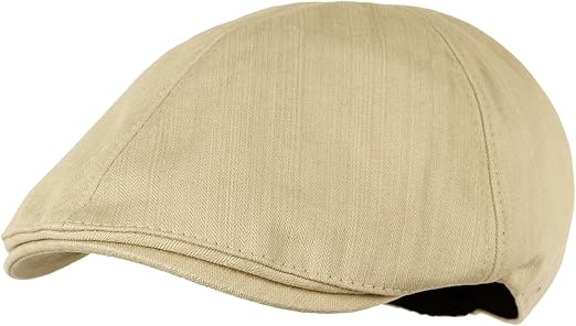 beige newsboy hat