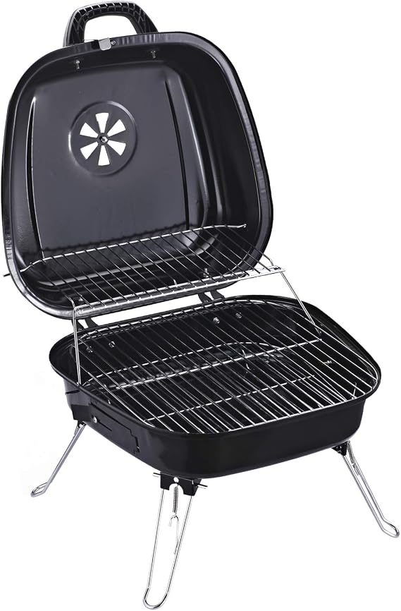 Barbecue à Charbon IMEX EL ZORRO Sur Pied - Grill Ronde Noir 60 X 75 Cm - Avec Support Paella