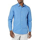 Amazon Essentials Men's Long-Sleeve Slim-Fit Stretch Poplin Shirt