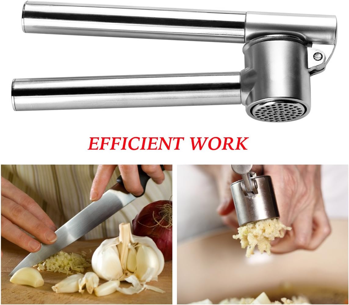 Garlic Crusher Ginger Mincer Squeezer Garlic Press Squeezer Chopper minced garlic Stainless steel Kitchen tools