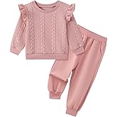 Toddler Girls Outfits Fall Winter Clothes Long Sleeve Ruffle Sweatshirt Pants Set Girl Sweatsuit 2 3 4 5 6 Year