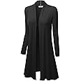 LL Womens Long Sleeve Ombre Open Front Long Cardigan with Stretch