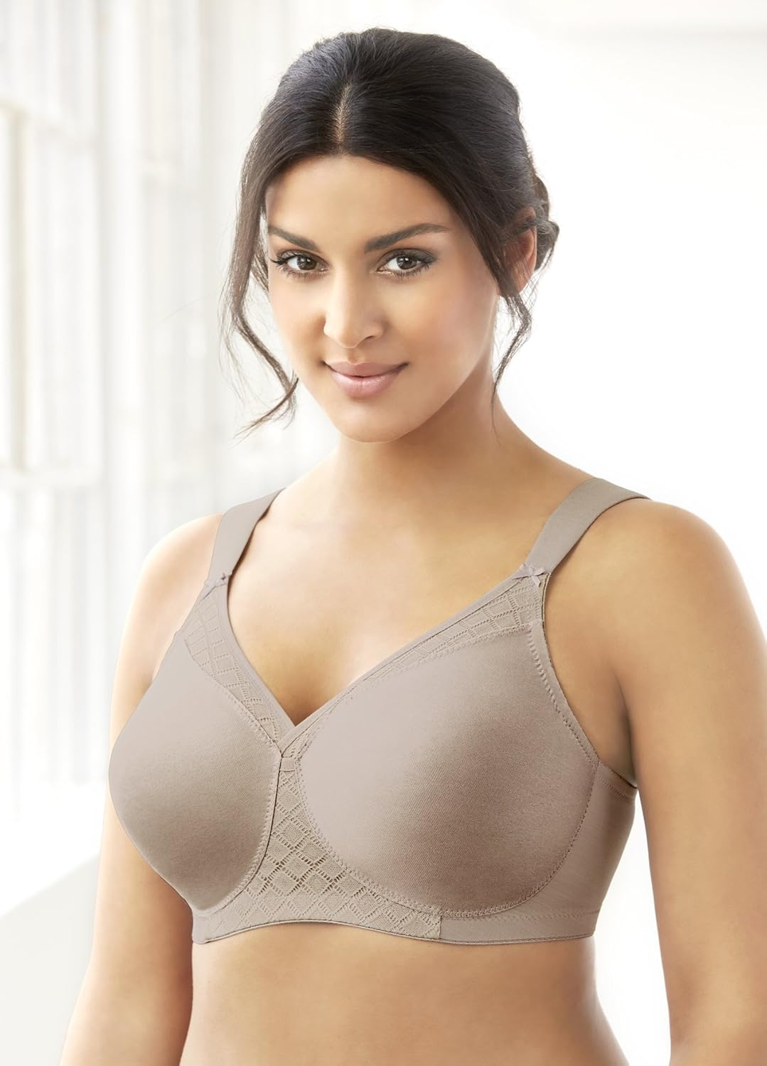 Glamorise Women's Full Figure MagicLift Non-Padded Wirefree T-Shirt Bra #1080 at  Women’s Clothing store