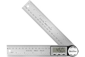 Digital Angle Finder Protractor, DEGLASERS Digital Protractor 7inch/200mm Stainless Steel Angle Measuring Tool with LCD Display for Carpenter/Woodworking (Battery Included)