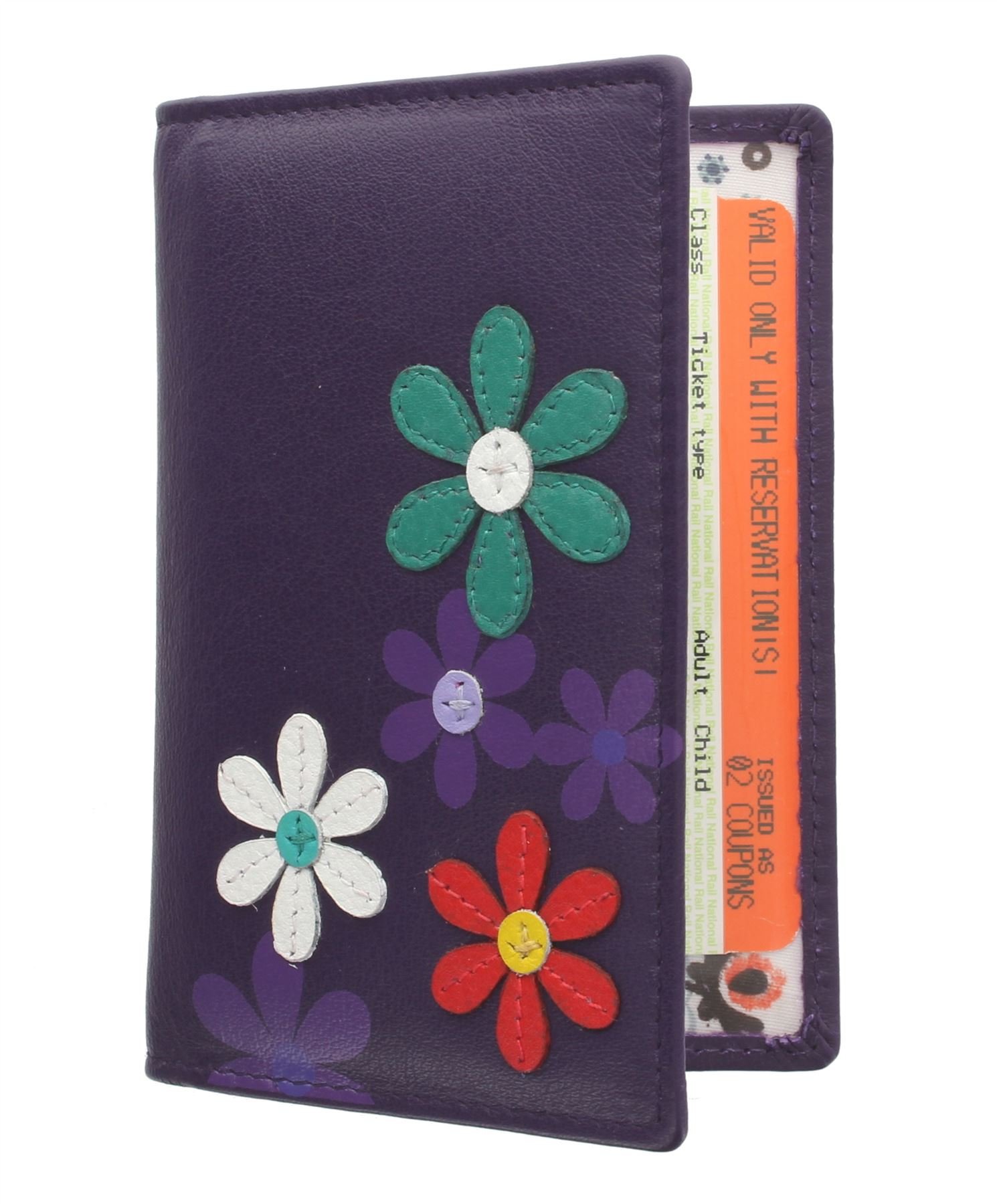 Mala Leather CARA Collection Travel Pass/Oyster Card Holder 620TC_73 Purple