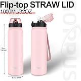 GOPPUS 1L Stainless Steel Water Bottle with Straw Double Wall Insulated view 4