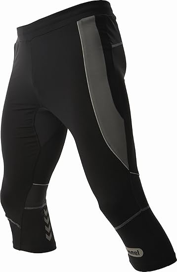mens 3 4 running tights with pockets
