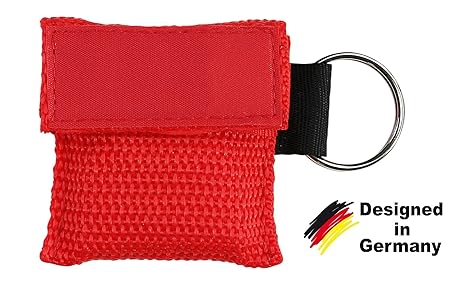 be fancy! 1, 4, 10 Erste Hilfe Beatmungsmaske, hygienische Mund zu Mund Beatmung für Ersthelfer in Schwarz, Rot