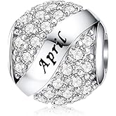 JIAYIQI Birthday Charm Fit Charm Bracelets Necklace, 925 Sterling Silver Pendants Beads for Women Jewelry