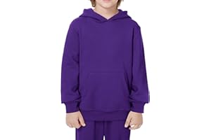 Kid Nation Kids' Soft Brushed Fleece Casual Basic Pullover Hooded Sweatshirt Hoodie for Boys or Girls 4-12 Years
