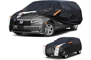 COTRYVOX Minivan Car Cover for Honda Odyssey 100% Waterproof All Weather, Heavy Duty Outdoor Full Exterior Covers Rain Sun Wind UV Protection.