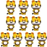 10Pcs Tiger Focal Beads for Pens 3D Animal Bead Silicone Beads for Keychain Making Handmade Crafts Pen Bead