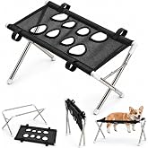 Pet Bathing Hammock for Dogs, 8-Hole Grooming Harness with Stand (Black) | Pet bathing hammock supports secure grooming, nail trimming and bathing for small and medium dogs at home or salons
