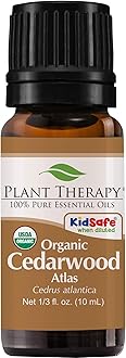 Plant Therapy USDA Certified Organic Cedarwood Atlas Essential Oil. 100% Pure, Undiluted, Therapeutic Grade. 10 ml (1/3 oz). by Plant Therapy Essential Oils