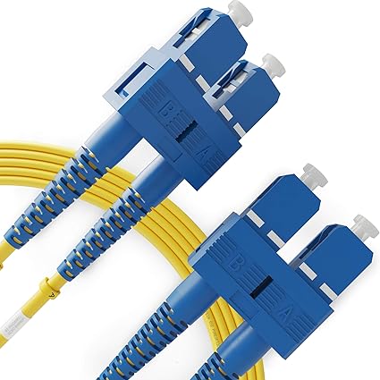 50 Meter Os2 Lc To Lc Fiber Optic Cable Single Mode Duplex Fiber Optic Cables