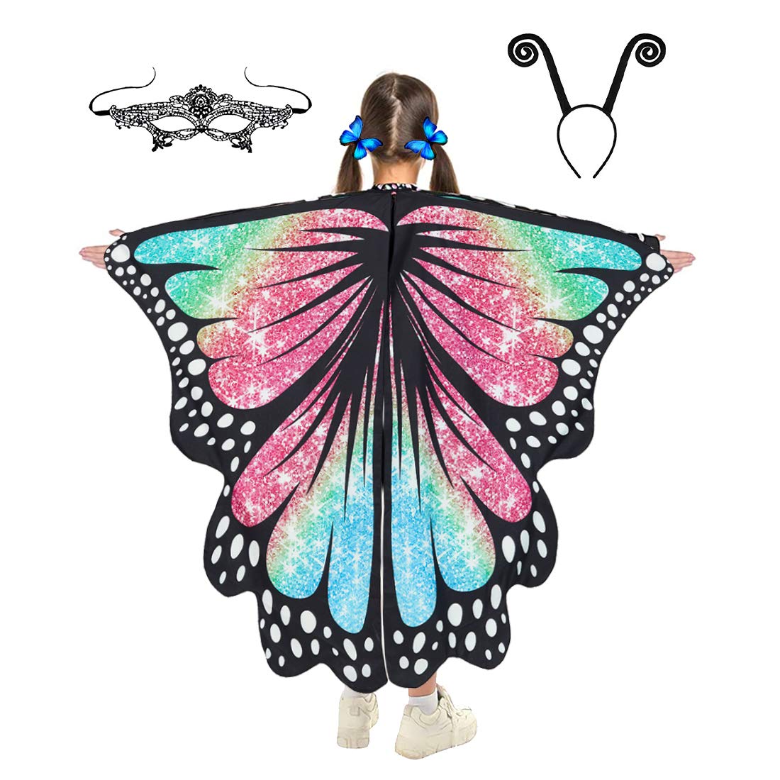 Halloween Costume Butterfly Wings Costume with Mask, Halloween