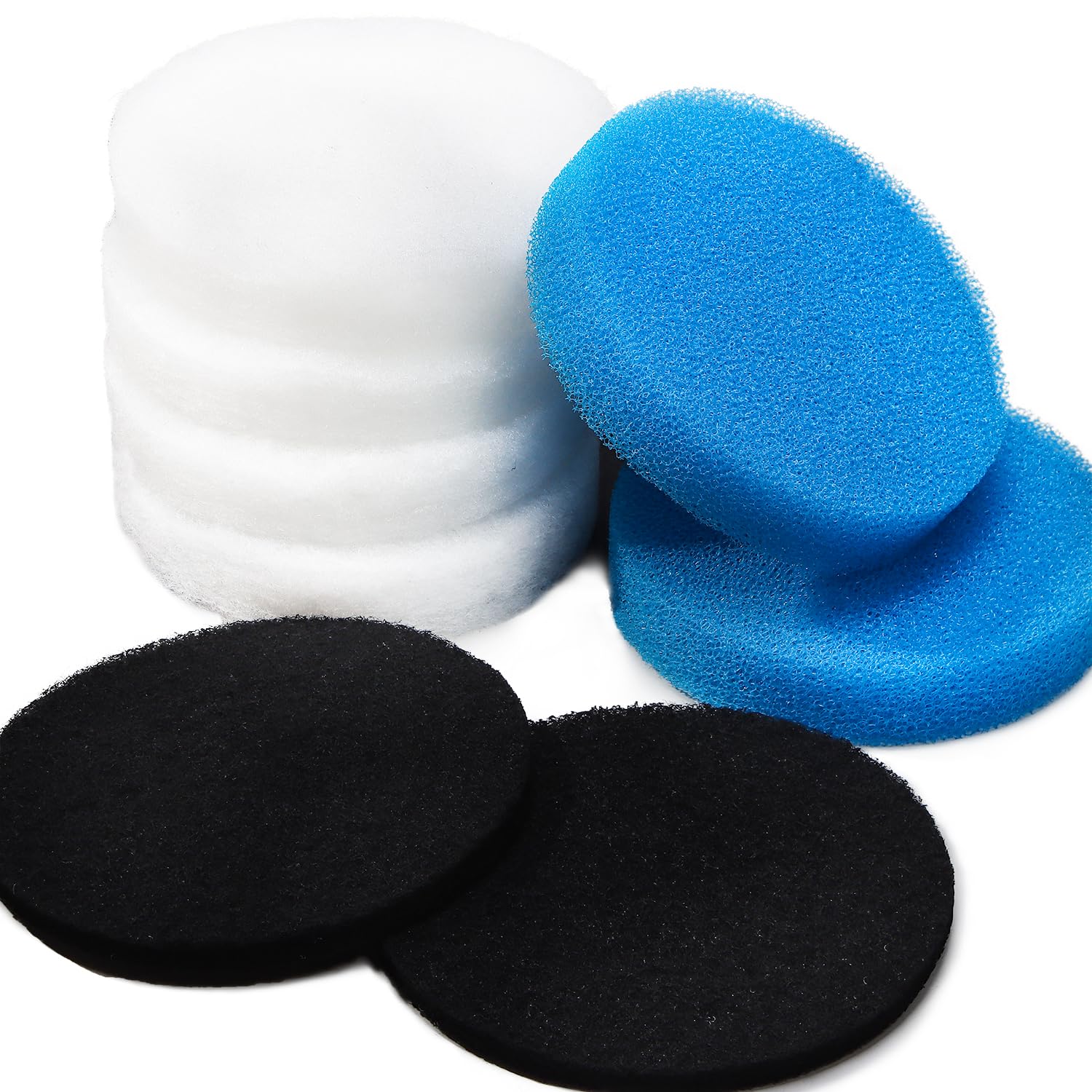 LTWHOME Value Pack of Carbon Filter, Coarse Filter and Fine Filter Pads Set Suitable for Eheim Classic 2215/350 2616151 (Pack of 24)