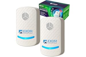EXOM ESSENTIALS T-24, Ultrasonic Pest Repeller Wall Plug-in Most Effective Than Repellents - Get Rid of - Rodents, Squirrels, Mice, Rats, Bats, Roaches, Ants, Spiders, Bed Bugs, Мosquito, Insects, Fleas (2 Pack)