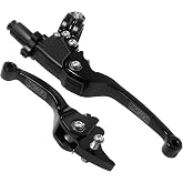 JXPANG 7/8inch 22mm Universal Motorcycle Clutch Brake Lever Folding Levers for 50/110/125/140/150cc Dirt Pit Bike SSR RFZ 125 DBX18/19 Xpro Coolster Thumpstar Baja Apollo (Black)
