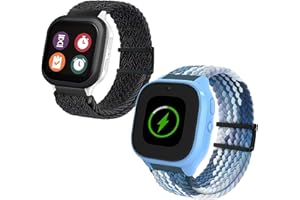 BRONGER Fit Length for Boys Girls 2,3,5 Pack Watch Band Compatible with Gizmo Watch 3 2 1/Gabb Watch 3 2 1: Hook&Loop Easy to Use for Kids