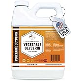 Organic Vegetable Glycerin USP (16 oz) Grade Liquid Natural, Non-GMO | Cosmetics, Skin, Hair Care, Soap Making, DIY Beauty | Excellent Humectant Qualities, Amazing Skin & Hair Benefits | 16 FL OZ